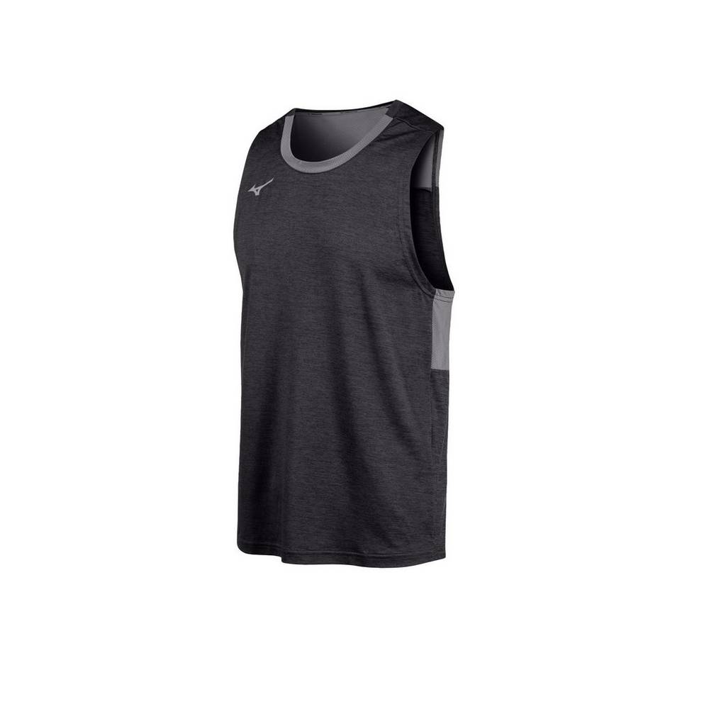 Mens Mizuno Alpha Tank Top Black Philippines (BATELW483)